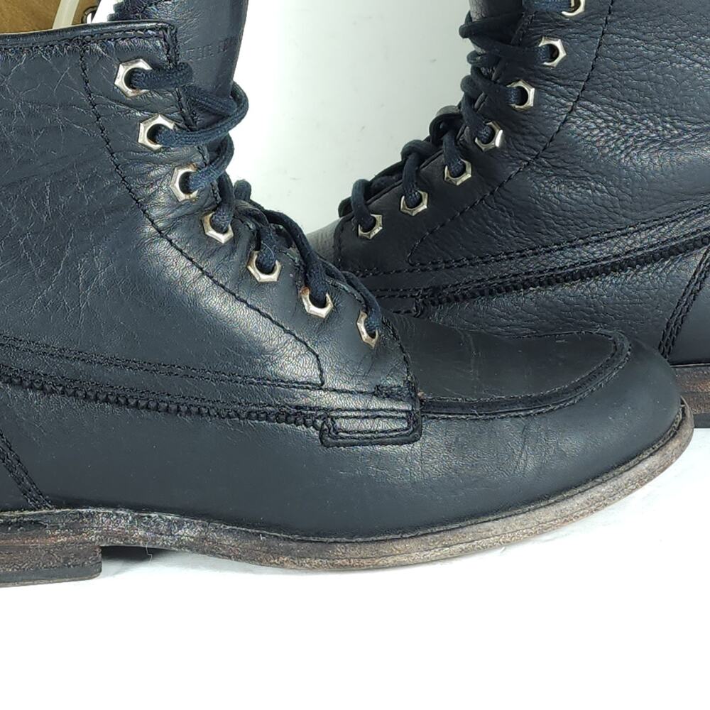Frye women’s Phillip US 7,5 B Black leather Lace-Up Ankle Combat Boots booties - Picture 15 of 16